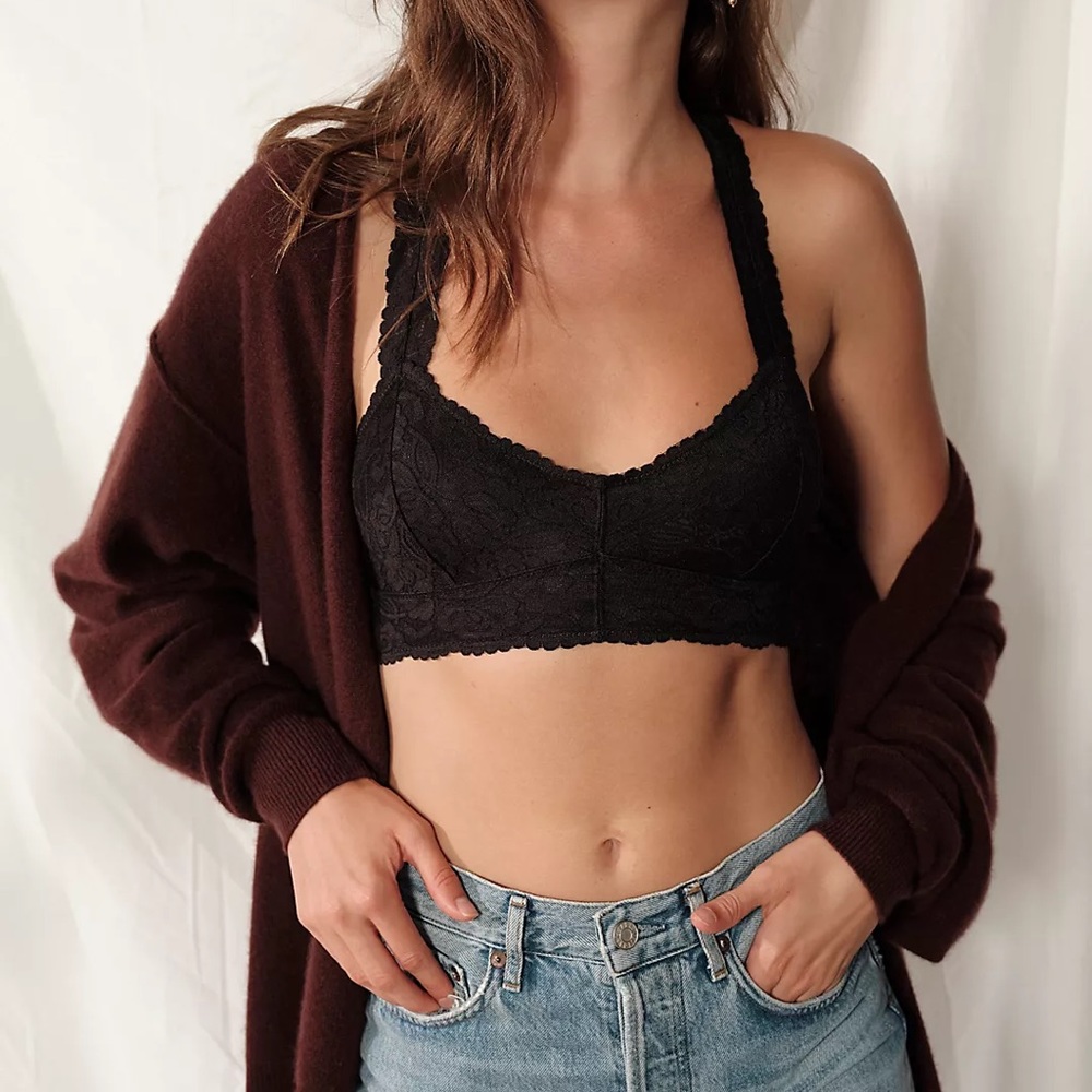 Free People Galloon Lace Racerback Bralette- like new
